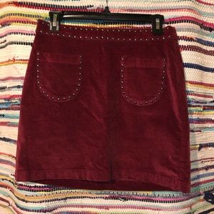 Studded Corduroy Skirt